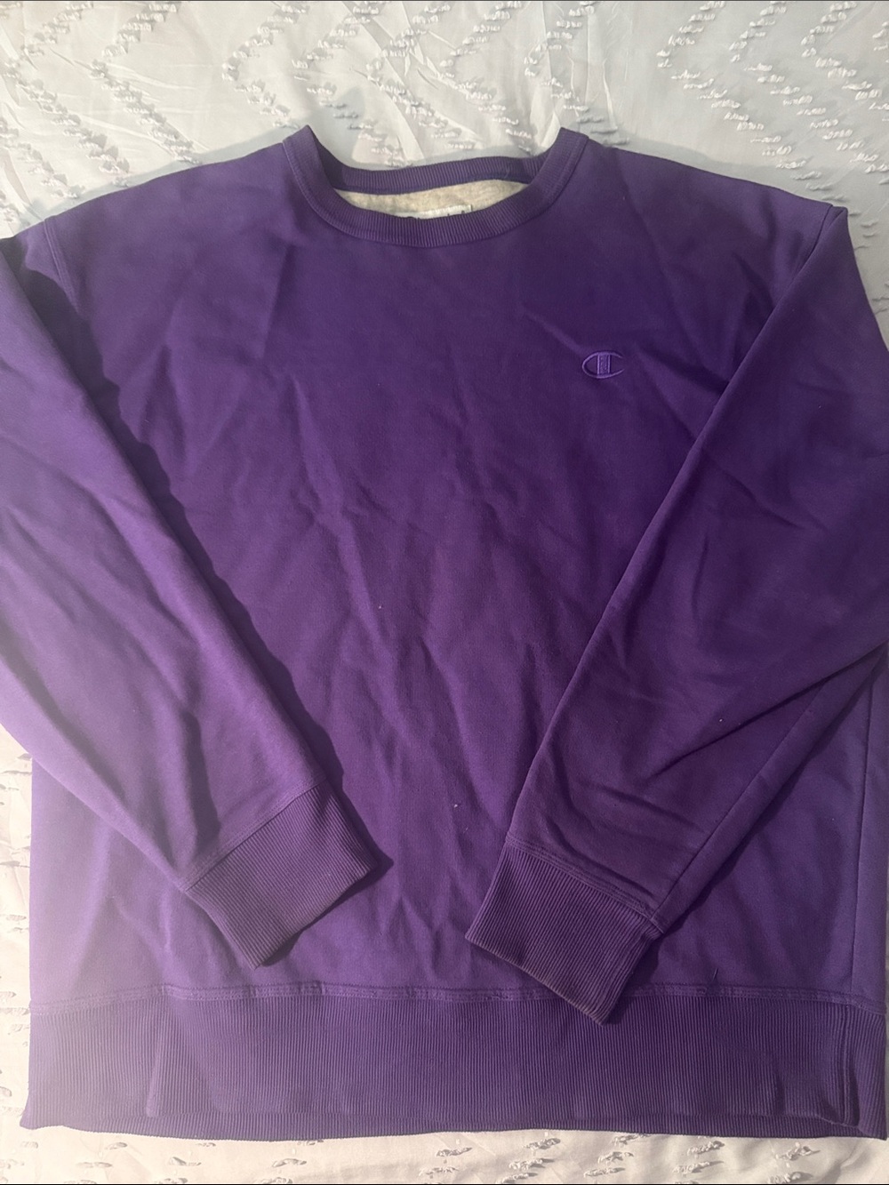 Champion Purple Pullover Crewneck Sweatshirt